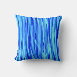 Cojín decorativo Azul Con Bandas De Estilo Acuátic