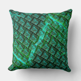 Cojín Decorativo Azul con trazos entrelazados 'flotantes'