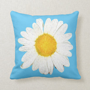 Cojín Decorativo Azul con un patrón inversible de moda de margarit