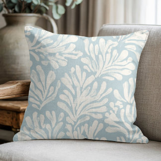 Cojín Decorativo Azul Coral Costero