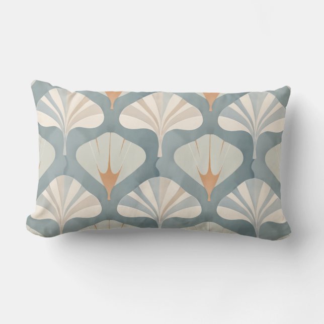 Cojín decorativo azul costero (Anverso)