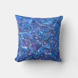 Cojín Decorativo Azul cristalino y púrpura