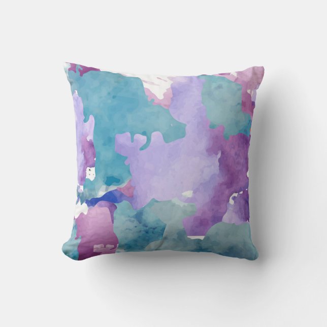 Cojín Decorativo Azul de camuflaje (Anverso)