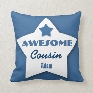 Cojín Decorativo AZUL de encargo 6 del corazón grande impresionante