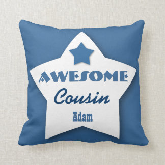 Cojín Decorativo AZUL de encargo 6 del corazón grande impresionante