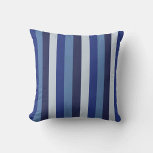 Cojín Decorativo Azul de franjas inmaduras de la marina