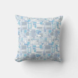 Cojín Decorativo Azul de Gatos Geniales