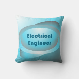 Cojín Decorativo Azul de ingeniero eléctrico