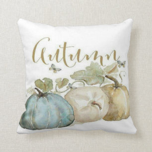 Cojín decorativo azul de la calabaza del otoño