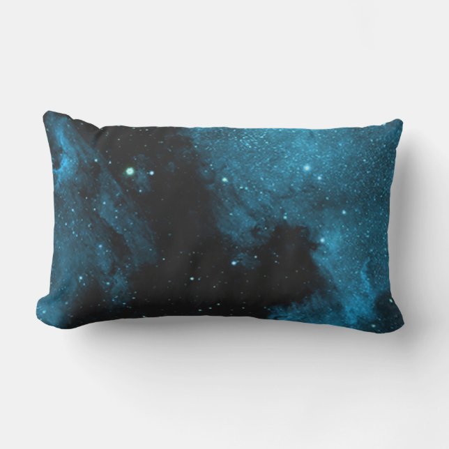 Cojín decorativo azul de la galaxia del espacio (Anverso)