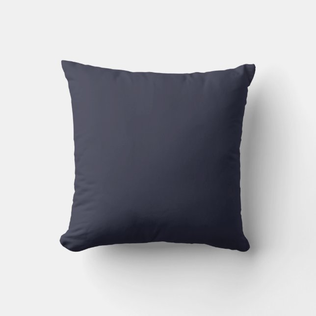 Cojín decorativo azul de la marina sólida (Anverso)