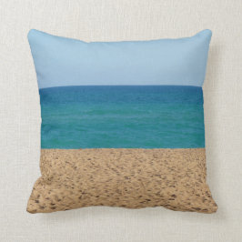 Cojín decorativo azul de la playa de la aguamarina