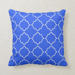 Cojín Decorativo Azul de pavo real marroquí