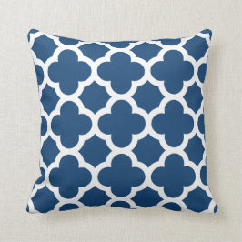Cojín decorativo azul de Quatrefoil