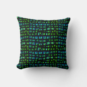 Cojín Decorativo Azul decorativo y verde oliva