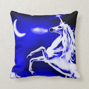 Cojín decorativo azul del arte del aerógrafo de