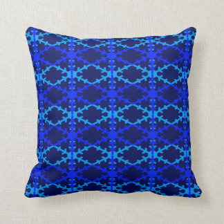 Cojín Decorativo azul del copo de nieve