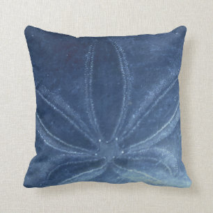 Cojín decorativo azul del dólar de arena