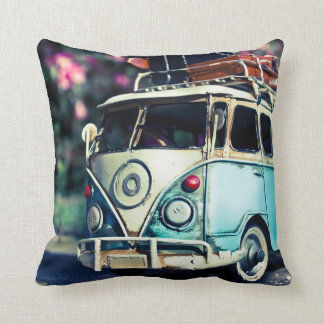 Cojín Decorativo azul del kombi