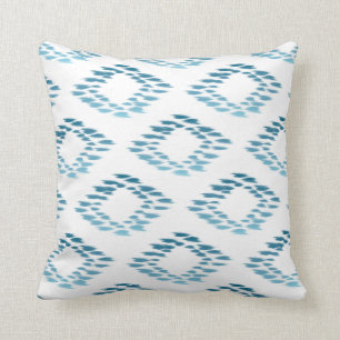 Cojín decorativo azul del modelo de Ikat