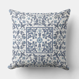 Cojín Decorativo Azul Denim Floral