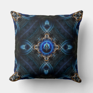 Cojín Decorativo Azul dorado Kaleidoscope