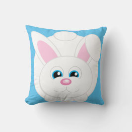 Cojín decorativo azul dulce Personalizado Bunny