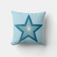 Azul Estrella azul impreso cuadrado azul pálido