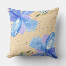 Cojín decorativo azul floral