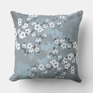 Cojín Decorativo Azul Floral Polvoriento Artístico