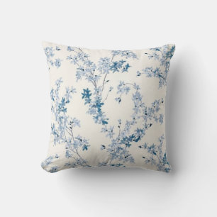Cojín Decorativo Azul Floral Primavera 