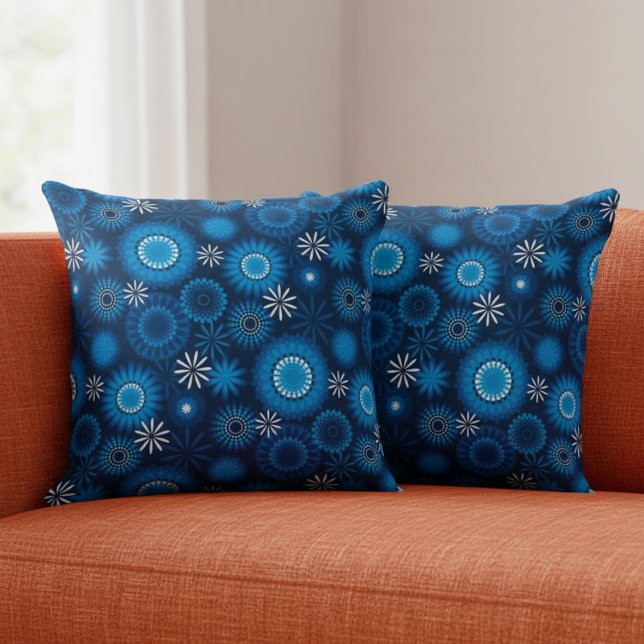 Cojín Decorativo Azul Geométrico Moderno (Subido por el creador)