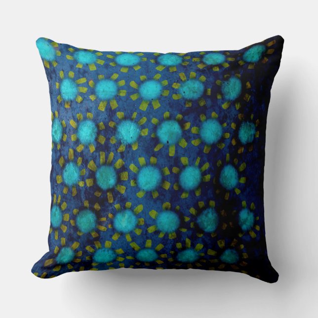 Cojín Decorativo Azul / Girasol (Anverso)