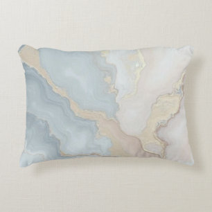 Cojín Decorativo Azul Gris Beige Crema Gris Claro Abstracto