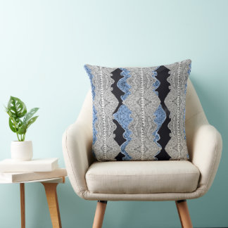Cojín Decorativo Azul Gris Bonito