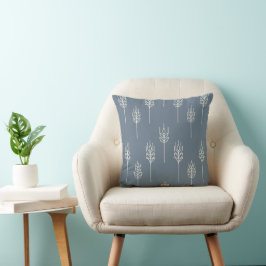 Cojín Decorativo Azul gris suave | Haz de trigo