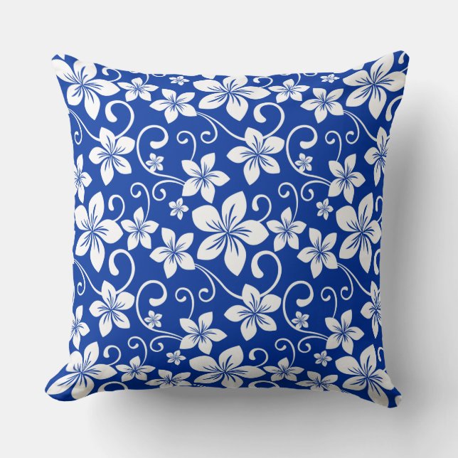 COJÍN DECORATIVO AZUL HAWAII (AZUL REAL) (Anverso)
