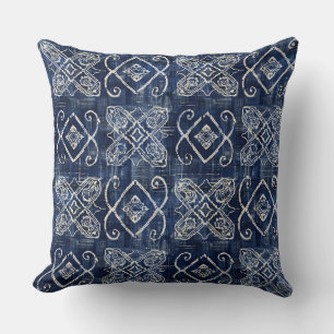 Cojín decorativo azul índigo