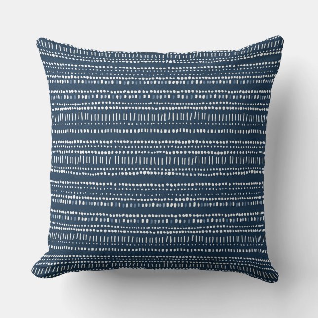 Cojín decorativo azul índigo (Anverso)