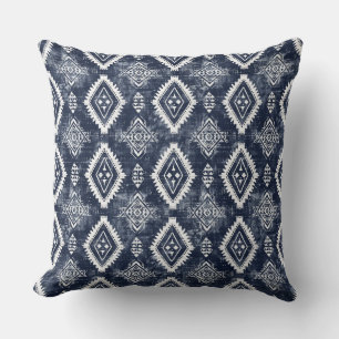 Cojín decorativo azul índigo