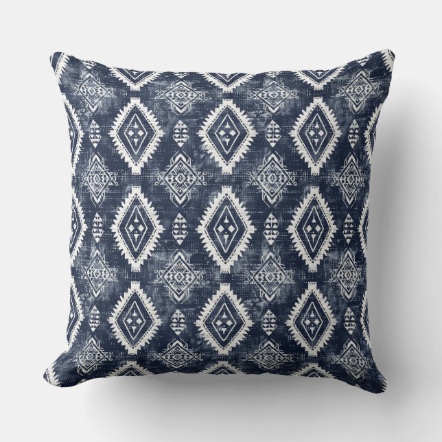 Cojín decorativo azul índigo (Anverso)