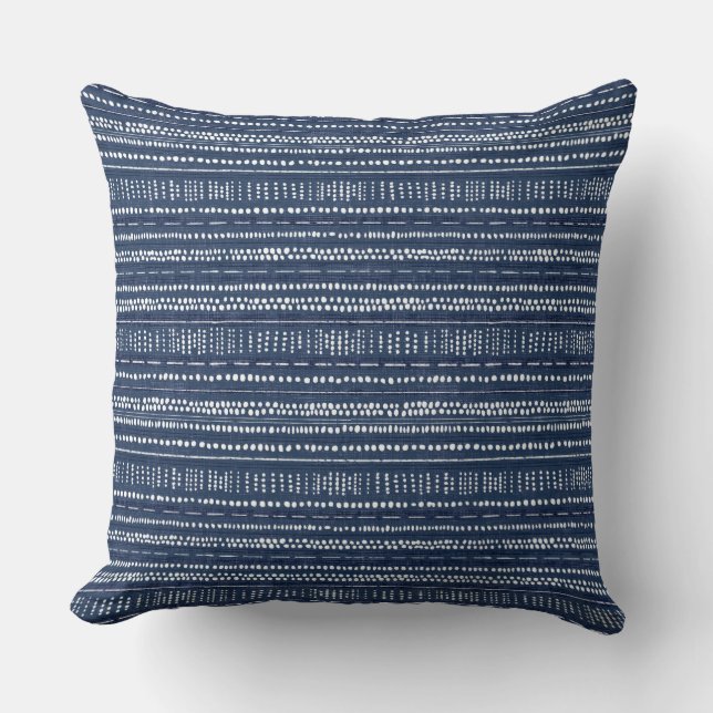 Cojín decorativo azul índigo (Anverso)