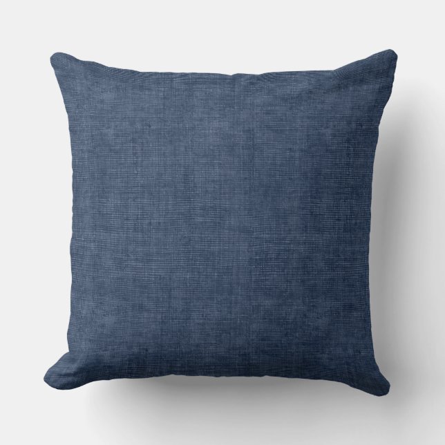 Cojín decorativo azul índigo (Anverso)