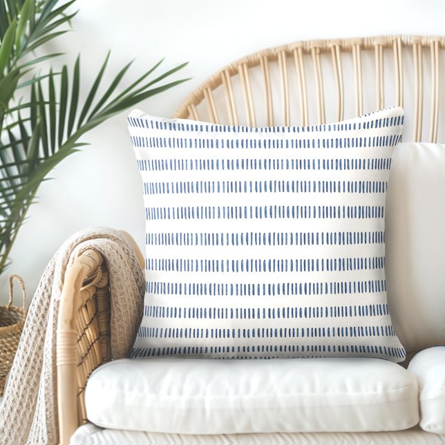 Cojín decorativo azul índigo blanco (Subido por el creador)