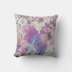 Cojín Decorativo Azul/lavanda floral