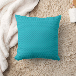 Cojín Decorativo Azul luminoso neón texturizado.