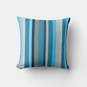 Cojín Decorativo Azul Marino Beige Rayas Verticales