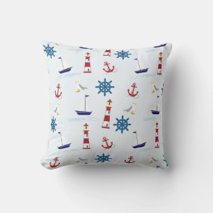Cojín Decorativo Azul marino bello diseño de verano arrojar almohad
