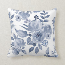 Azul marino floral estilo Hamptons