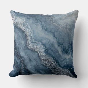 Cojín Decorativo Azul Marino Gris Azul Claro Blanco Contemporáneo